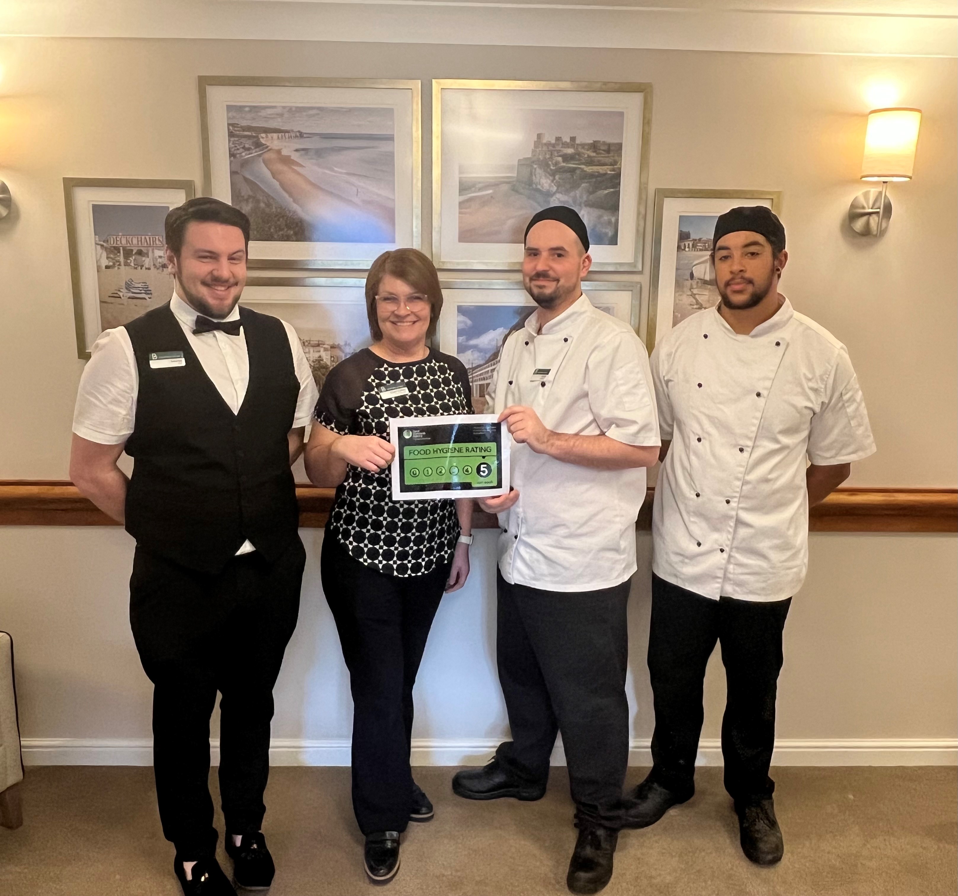 5 Star Food Hygiene Rating at Chartwell House