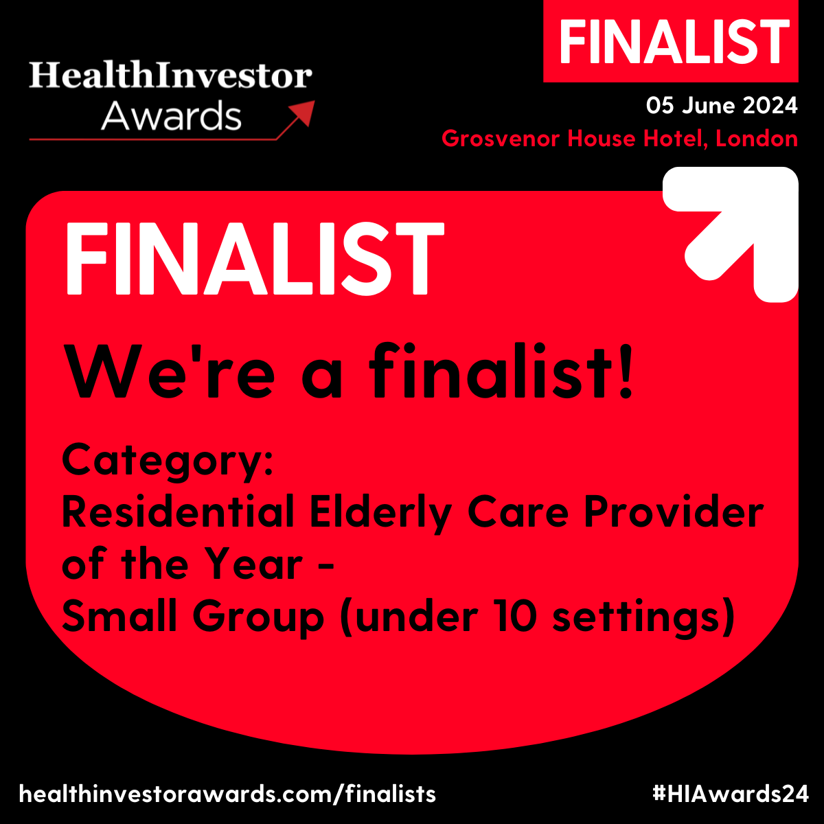 Boutique Care Homes Named Finalist at 2024 Health Investor Awards