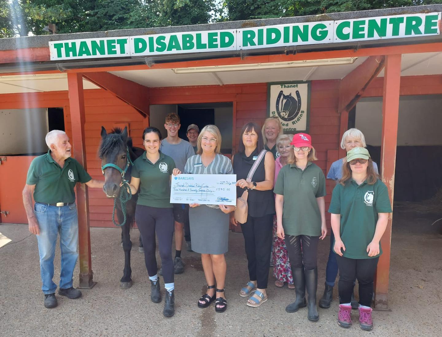 Thanet Disabled Riding Centre Cheque Donation