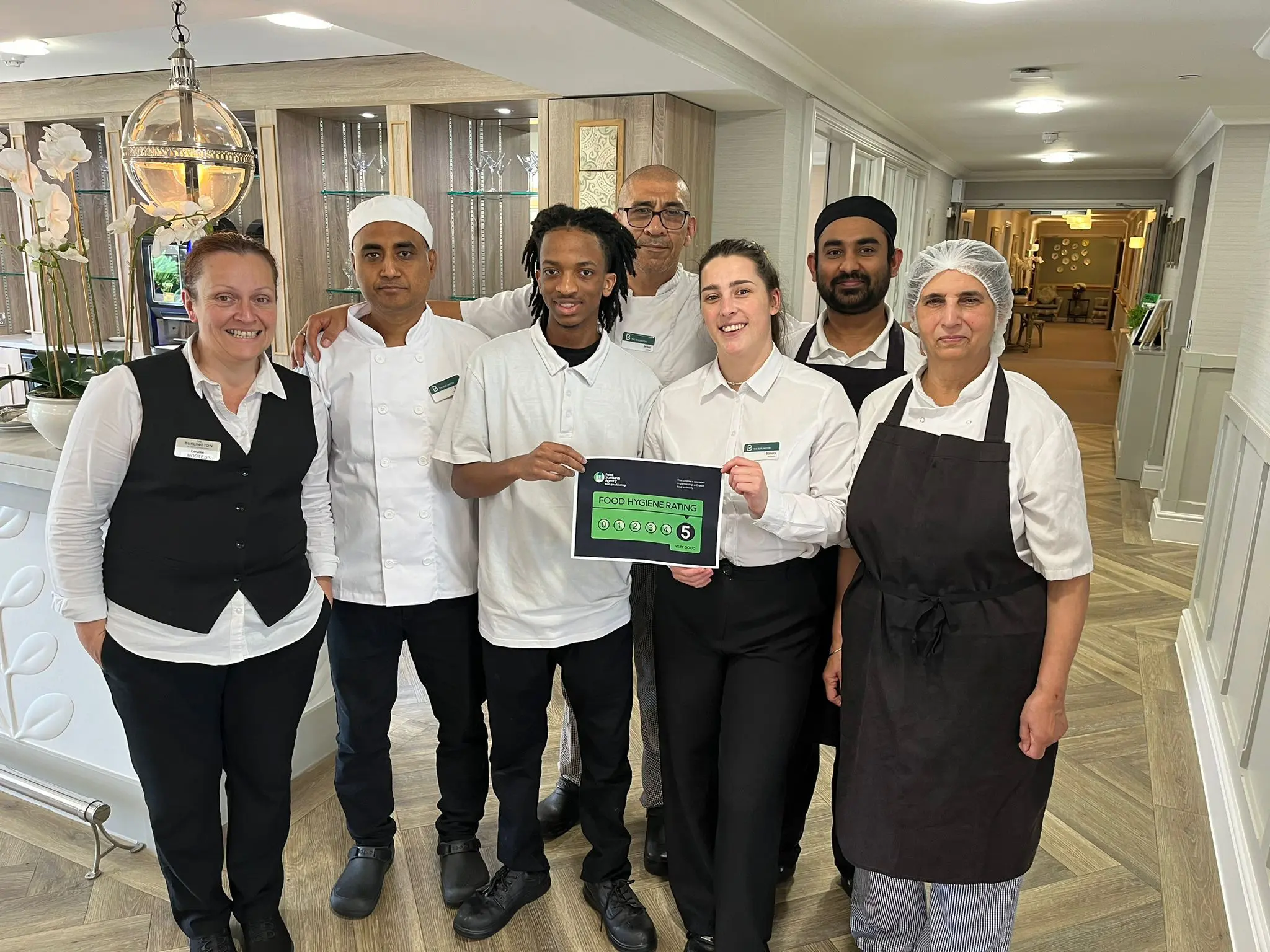 The Burlington Celebrates Perfect Food Hygiene Rating