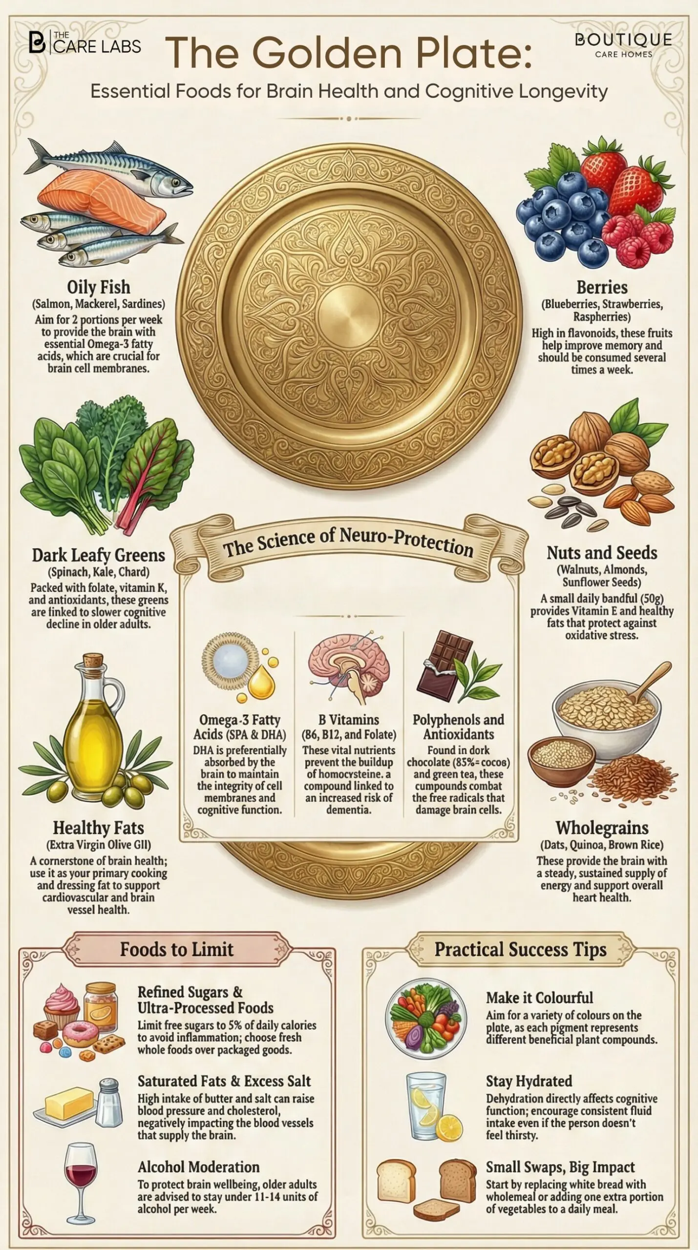 The Golden Plate: Essential Foods for Brain health and cognitive longevity